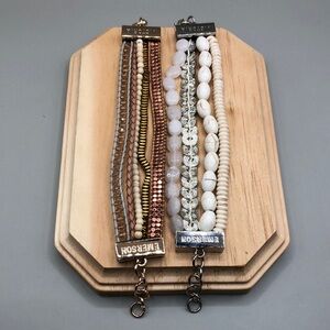 Victoria Emerson layered stacking look bracelets bundle lot 2, boho.